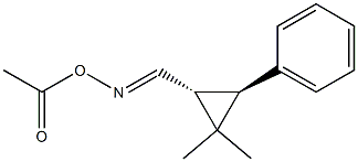 (1R,2R)-3,3-Dimethyl-2-phenylcyclopropane-1-carbaldehyde (E)-O-acetyl oxime Struktur