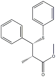 (2S,3R)-2-Methyl-3-phenyl-3-(phenylthio)propionic acid methyl ester Structure