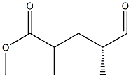 (2R)-2-メチル-4-(メトキシカルボニル)ペンタナール 化学構造式