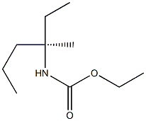 (+)-[(R)-1-エチル-1-メチルブチル]カルバミン酸エチル 化学構造式