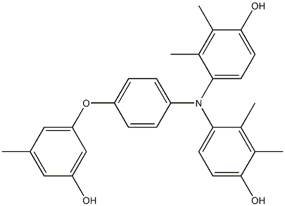 N,N-Bis(4-hydroxy-2,3-dimethylphenyl)-4-(3-hydroxy-5-methylphenoxy)benzenamine Structure