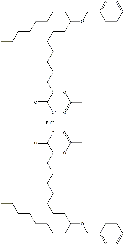 Bis(10-benzyloxy-2-acetyloxystearic acid)barium salt Structure