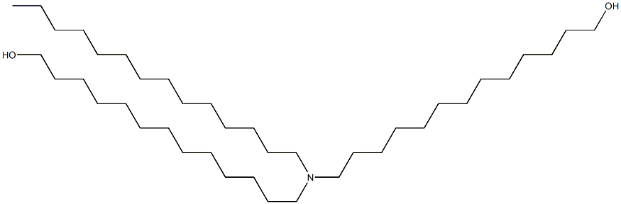 13,13'-(テトラデシルイミノ)ビス(1-トリデカノール) 化学構造式