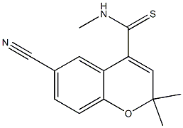 6-Cyano-N-methyl-2,2-dimethyl-2H-1-benzopyran-4-carbothioamide