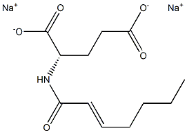 N-(2-Heptenoyl)glutamic acid disodium salt,,结构式