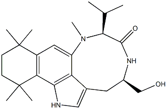 (4R,7S)-1,3,4,5,7,8,10,11,12,13-Decahydro-4-(hydroxymethyl)-8,10,10,13,13-pentamethyl-7-isopropyl-6H-benzo[g][1,4]diazonino[7,6,5-cd]indol-6-one