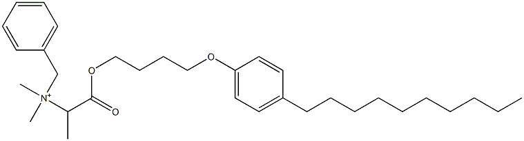 N,N-Dimethyl-N-benzyl-N-[1-[[4-(4-decylphenyloxy)butyl]oxycarbonyl]ethyl]aminium Struktur