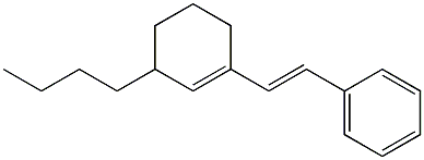 3-Butyl-1-[(E)-2-phenylethenyl]-1-cyclohexene Struktur