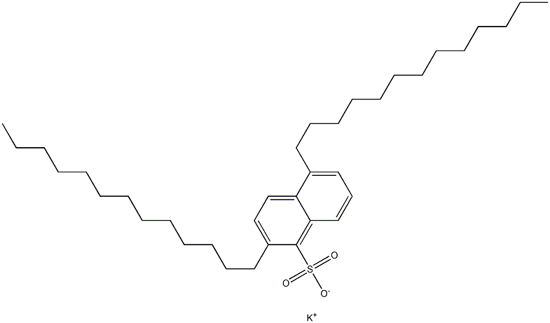 2,5-Ditridecyl-1-naphthalenesulfonic acid potassium salt Structure