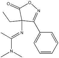 3-Phenyl-4-ethyl-4-[[1-(dimethylamino)ethylidene]amino]isoxazol-5(4H)-one 结构式