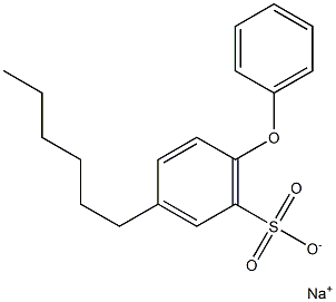 3-Hexyl-6-phenoxybenzenesulfonic acid sodium salt Struktur