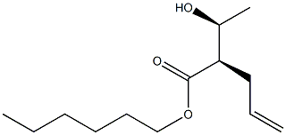 (2R,3S)-2-Allyl-3-hydroxybutyric acid hexyl ester,,结构式