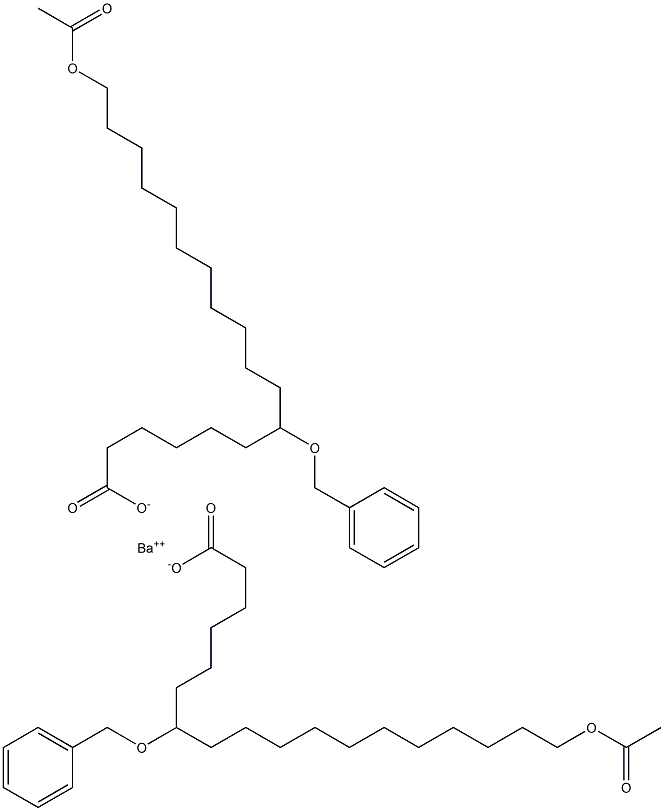 Bis(7-benzyloxy-18-acetyloxystearic acid)barium salt Structure