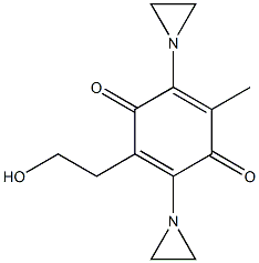 3-メチル-6-(2-ヒドロキシエチル)-2,5-ジ(アジリジン-1-イル)-1,4-ベンゾキノン 化学構造式