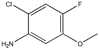 2-クロロ-4-フルオロ-5-メトキシアニリン 化学構造式