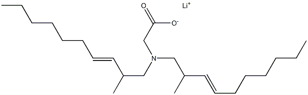 N,N-Bis(2-methyl-3-decenyl)glycine lithium salt Struktur