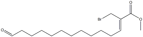 (Z)-2-Bromomethyl-13-formyl-2-tridecenoic acid methyl ester Structure