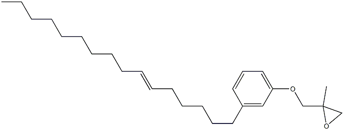 3-(6-ヘキサデセニル)フェニル2-メチルグリシジルエーテル 化学構造式