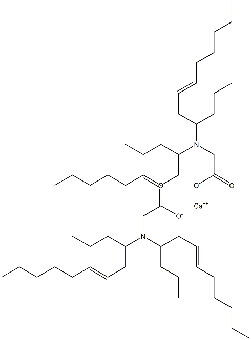 Bis[N,N-di(6-dodecen-4-yl)glycine]calcium salt Structure