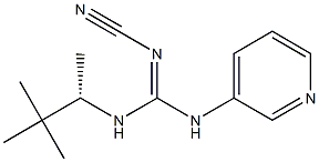 N''-Cyano-N-(3-pyridyl)-N'-[(S)-1,2,2-trimethylpropyl]guanidine Structure