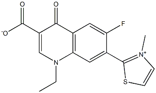 1,4-Dihydro-1-ethyl-4-oxo-6-fluoro-7-[(3-methylthiazol-3-ium)-2-yl]quinoline-3-carboxylic acid|