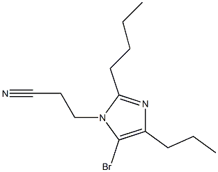 5-Bromo-2-butyl-1-(2-cyanoethyl)-4-propyl-1H-imidazole,,结构式