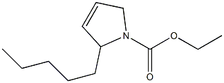 2-ペンチル-3-ピロリン-1-カルボン酸エチル 化学構造式