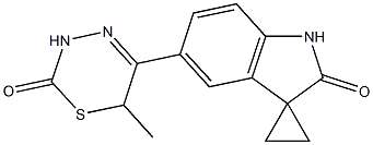 5-[(3,6-Dihydro-6-methyl-2-oxo-2H-1,3,4-thiadiazin)-5-yl]spiro[1H-indole-3(2H),1'-cyclopropan]-2-one|