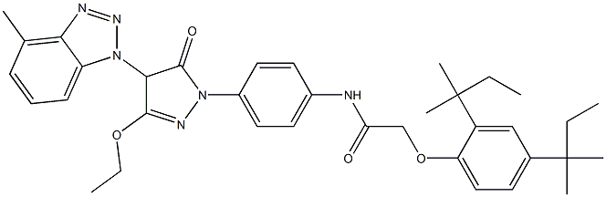 1-[4-[(2,4-Di-tert-amylphenoxy)acetamido]phenyl]-3-ethoxy-4-(methyl-1-benzotriazolyl)-5-oxo-2-pyrazoline Structure