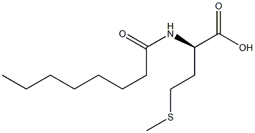 (R)-4-Methylthio-2-[(1-oxooctyl)amino]butanoic acid Struktur