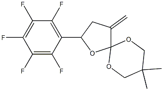 2-(Pentafluorophenyl)-4-methylene-8,8-dimethyl-1,6,10-trioxaspiro[4.5]decane,,结构式