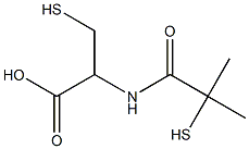 3-メルカプト-2-(2-メルカプト-2-メチルプロピオニルアミノ)プロピオン酸 化学構造式
