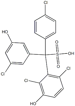  (4-Chlorophenyl)(3-chloro-5-hydroxyphenyl)(2,6-dichloro-3-hydroxyphenyl)methanesulfonic acid