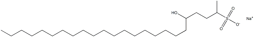 5-Hydroxytetracosane-2-sulfonic acid sodium salt Structure