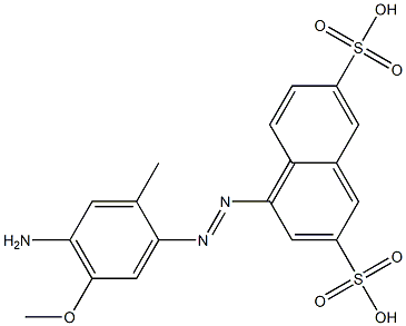 1-(4-Amino-5-methoxy-2-methylphenylazo)-3,6-naphthalenedisulfonic acid Struktur