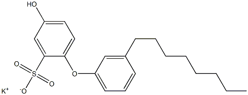 4-Hydroxy-3'-octyl[oxybisbenzene]-2-sulfonic acid potassium salt 结构式