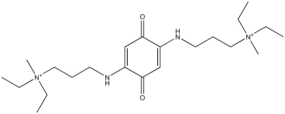 3,3'-[(p-ベンゾキノン-2,5-ジイル)ビス(イミノ)]ビス(N,N-ジエチル-N-メチル-1-プロパンアミニウム) 化学構造式