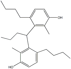 3,3'-ブチリデンビス(2-メチル-4-ブチルフェノール) 化学構造式