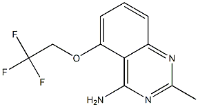 5-(2,2,2-トリフルオロエトキシ)-2-メチルキナゾリン-4-アミン 化学構造式