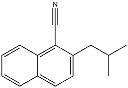 2-(2-メチルプロピル)ナフタレン-1-カルボニトリル 化学構造式