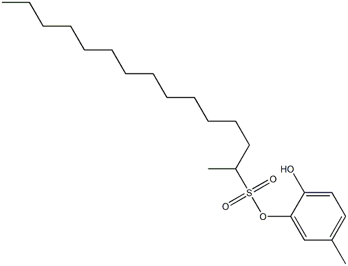 2-ペンタデカンスルホン酸2-ヒドロキシ-5-メチルフェニル 化学構造式