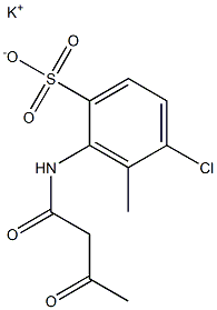 2-(Acetoacetylamino)-4-chloro-3-methylbenzenesulfonic acid potassium salt 结构式