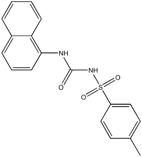 1-(4-メチルフェニルスルホニル)-3-(1-ナフタレニル)尿素 化学構造式
