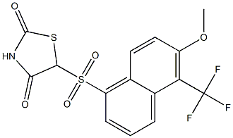 5-(5-Trifluoromethyl-6-methoxy-1-naphthalenylsulfonyl)thiazolidine-2,4-dione