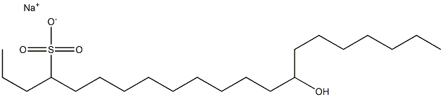 14-Hydroxyhenicosane-4-sulfonic acid sodium salt Structure