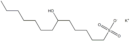 6-Hydroxytridecane-1-sulfonic acid potassium salt Structure