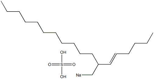 Sulfuric acid 2-(1-hexenyl)tridecyl=sodium ester salt Structure