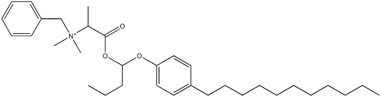 N,N-Dimethyl-N-benzyl-N-[1-[[1-(4-undecylphenyloxy)butyl]oxycarbonyl]ethyl]aminium Structure