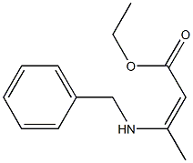 3-(ベンジルアミノ)-2-ブテン酸エチル 化学構造式