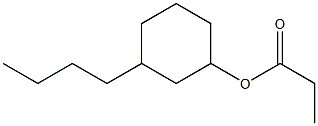 プロピオン酸3-ブチルシクロヘキシル 化学構造式